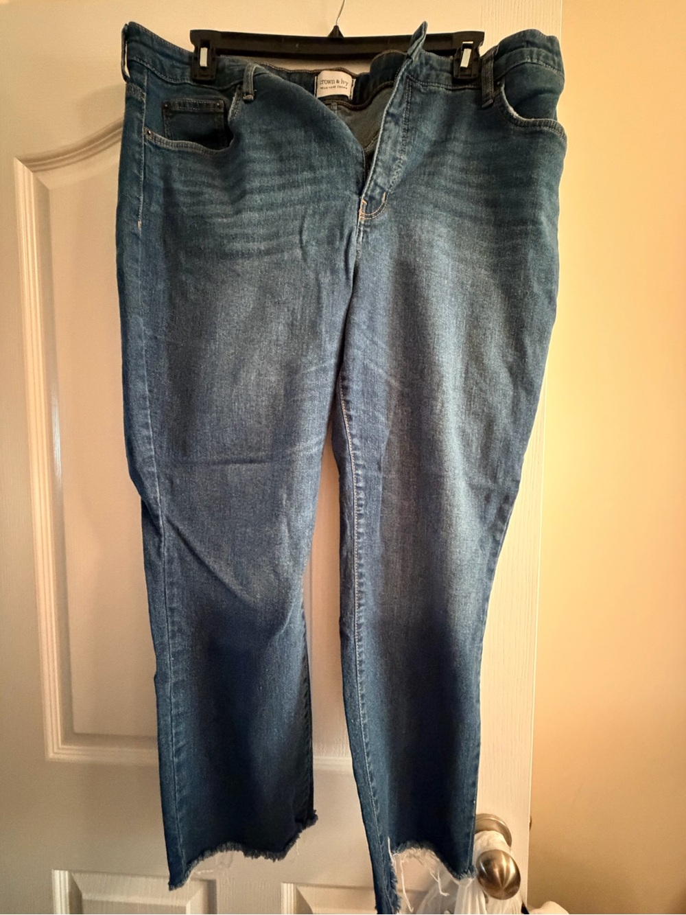 crown & ivy High Rise Vintage Straight-Leg Jeans